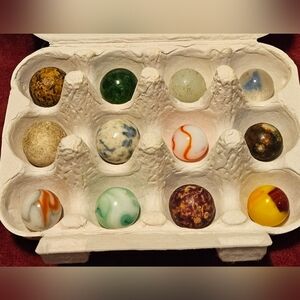 Antique Marbles 12 Dating 1880s - 1930s